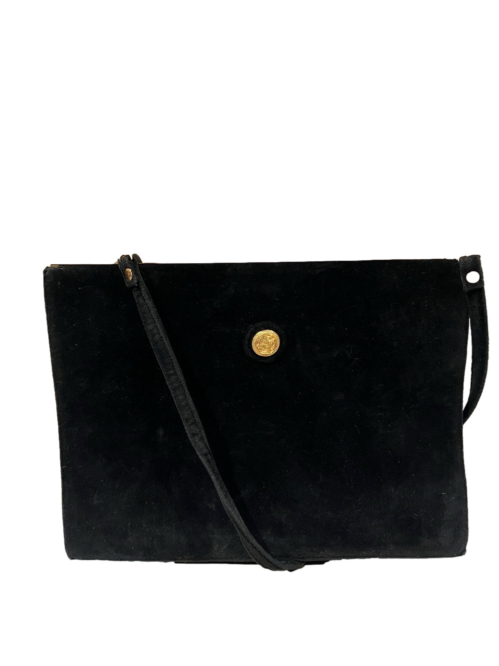 Versus By Versace Black Velvet Crossbody Bag